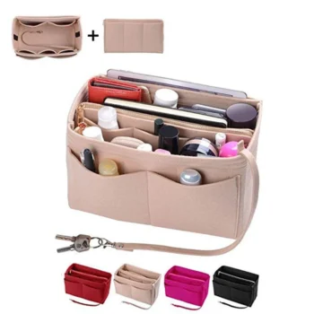 Make up Organizer Felt Insert Bag For Handbag Travel Inner Purse Portable Cosmetic Bags Fit Various Brand Bags