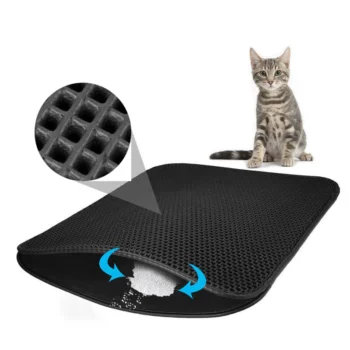 Waterproof Pet Cat Litter Mat EVA Double Layer Cat Litter Trapping Pet Litter Cat Mat Clean Pad Products For Cats Accessories
