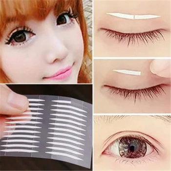600pcs Eyelid Tape Sticker Double Eyelid Tapes Thin Invisible Double-sided Clear White Stripe Self-Adhesive Makeup Tools